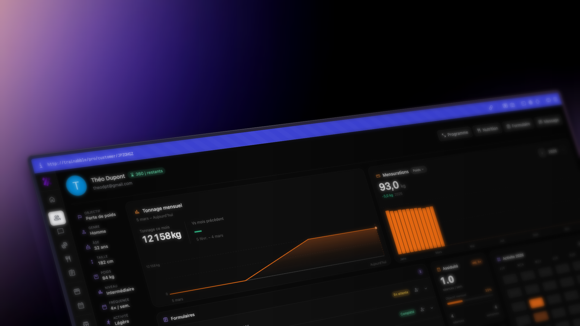 Aperçu de Gymcore Pro